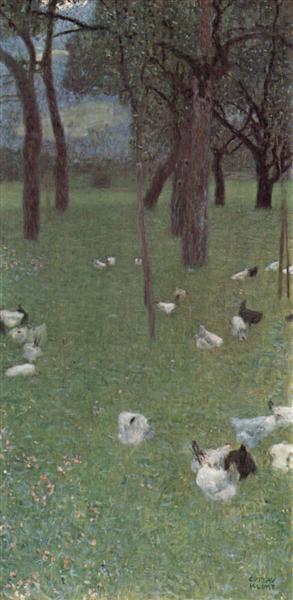 "After the Rain (Garden with Chickens in St. Agatha)" by Gustav Klimt 