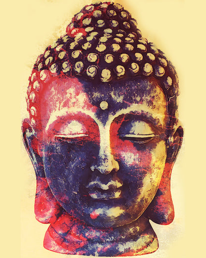 Buddha Portrait Original Oil Painting on Canvas