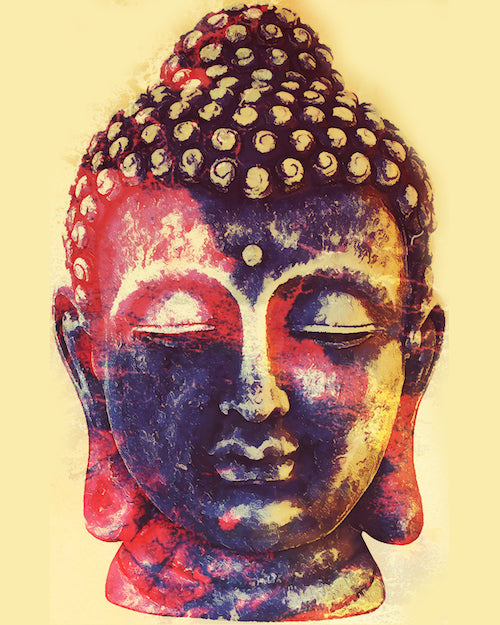 Buddha Portrait Original Oil Painting on Canvas