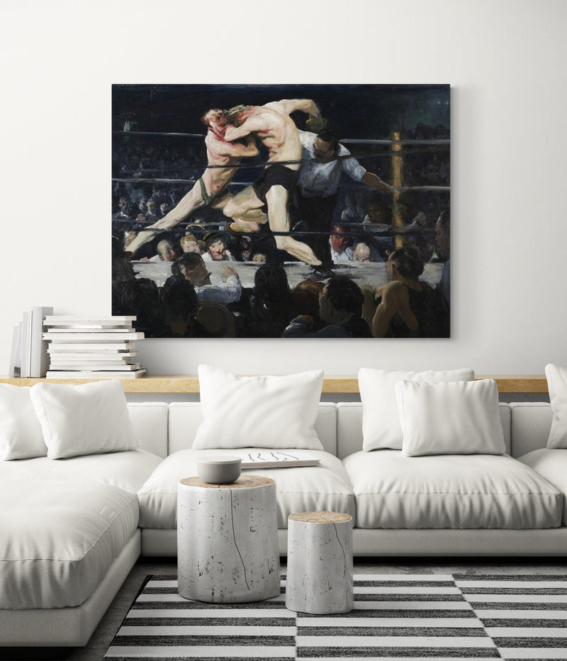Stag at Sharkey’s by George Bellows in Living room