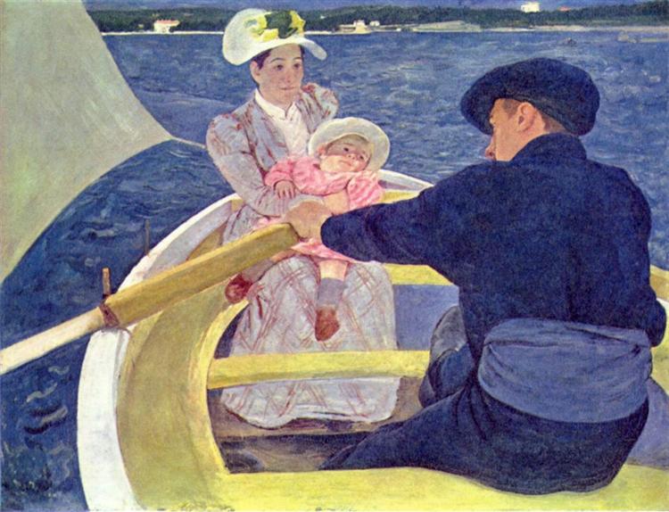 The Boating Party  by Mary Cassatt, Mary Cassatt wall art, Mary Cassatt canvas art painting, masterpiece reproduction
