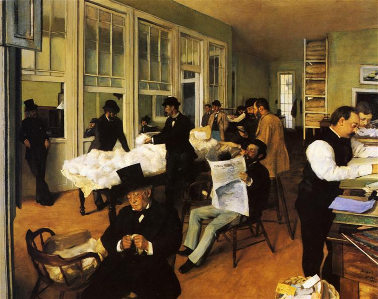 A Cotton Office in New Orleans by Edgar Degas