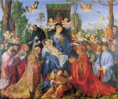 Feast of the Rosary by Albrecht Dürer, Feast of the Rosary by Albrecht Dürer wall art, Feast of the Rosary by Albrecht Dürer reproduction