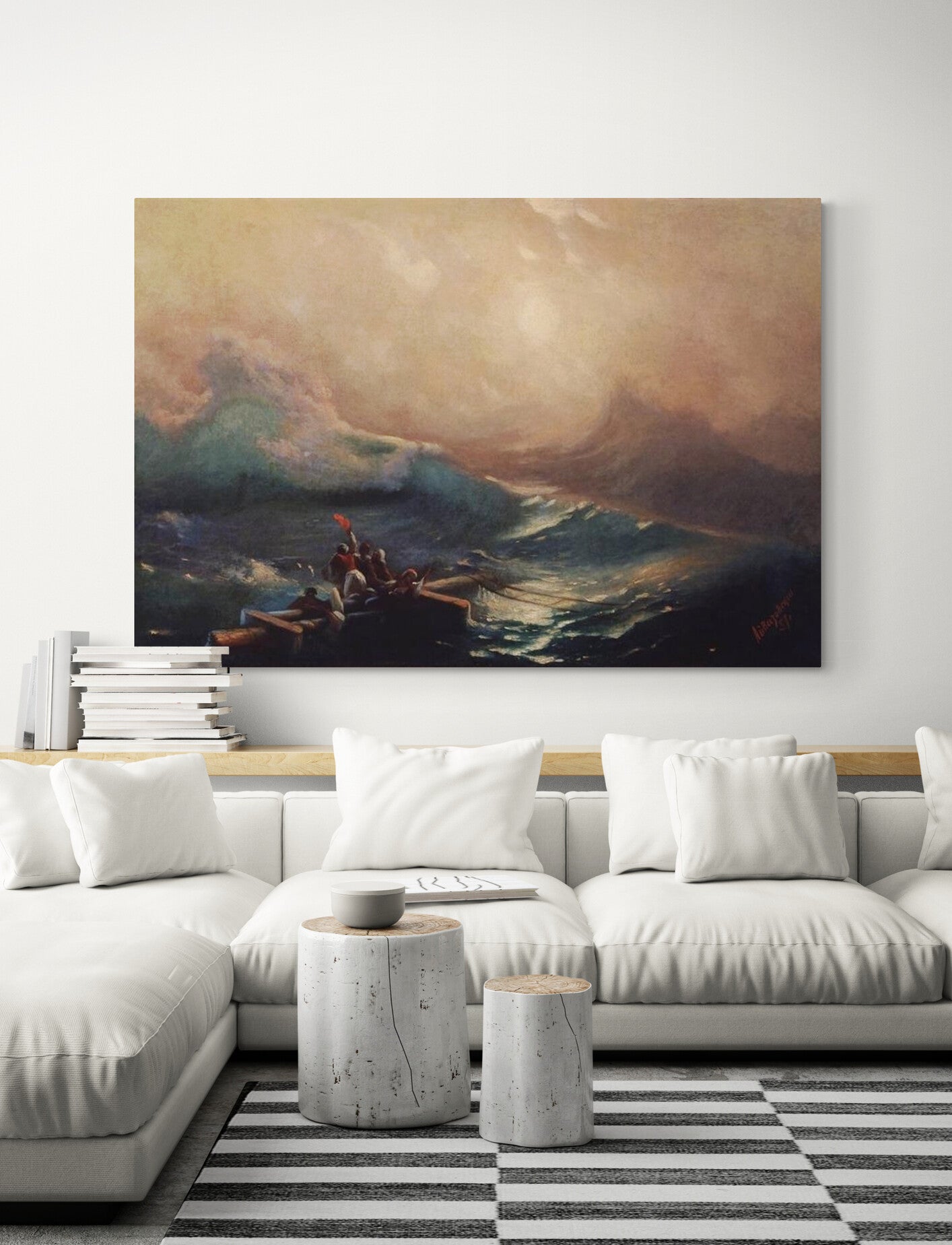 The Ninth Wave (1850) by Ivan Aivazovsky Reproduction Painting by