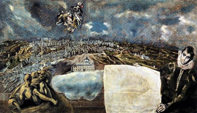"View and plan of Toledo" by El Greco