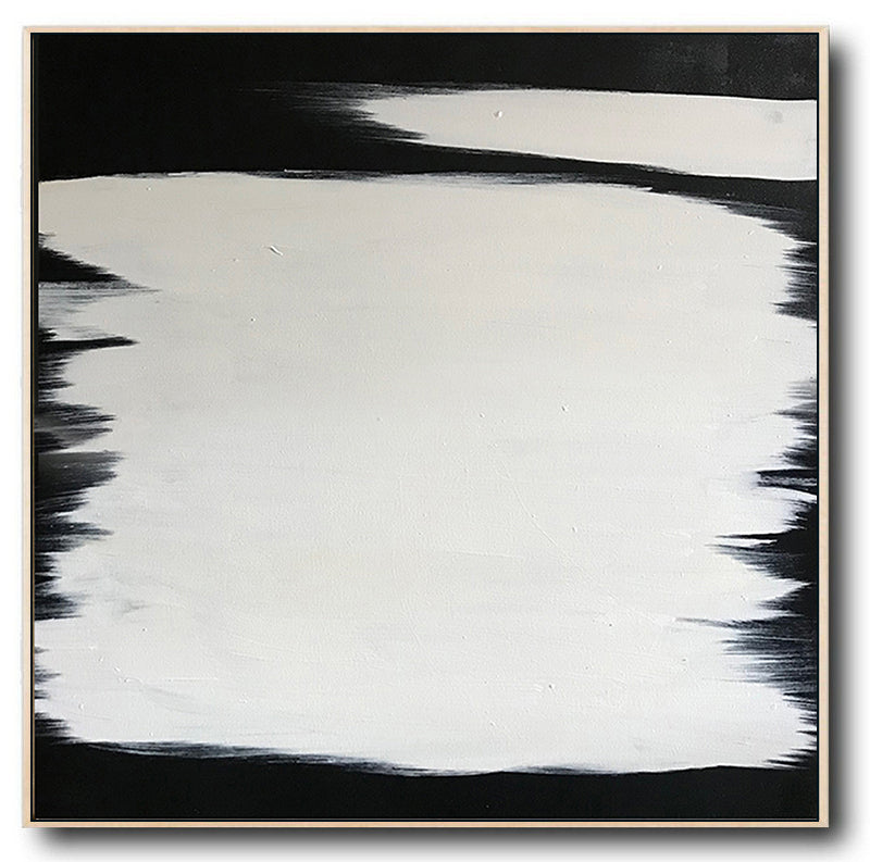 Abstract Black & White Square Size Canvas Art by Blue Surf Art Wall Art, Home Decor, Reproduction