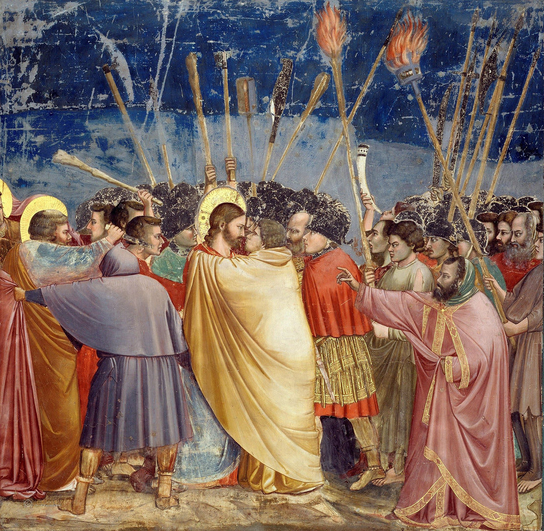 Kiss of Judas by Giotto di Bondone Reproduction for Sale by Blue Surf Art