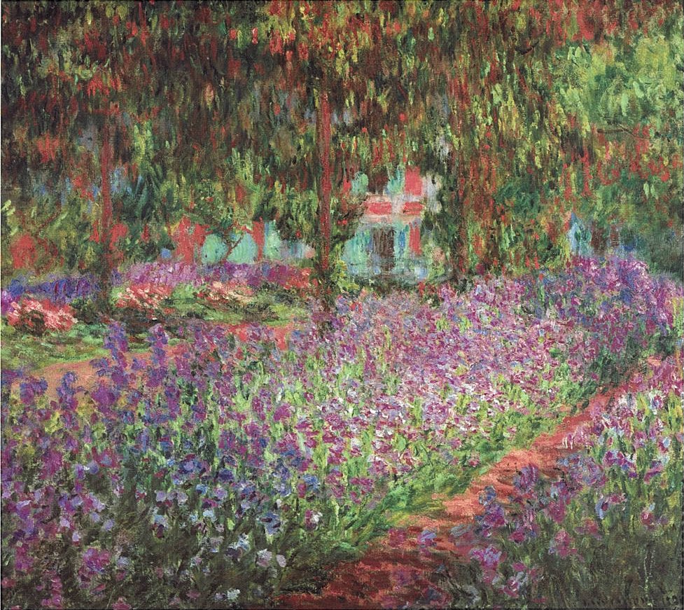 Artists Garden at Giverny  by Claude Monet