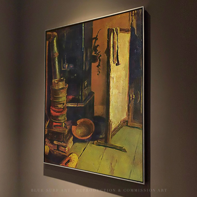 A corner of the studio by Eugène Delacroix Reproduction Painting by Blue Surf Art - 2
