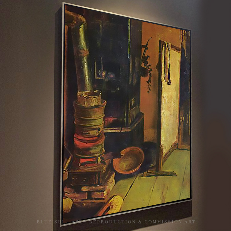 A corner of the studio by Eugène Delacroix Reproduction Painting by Blue Surf Art - 3