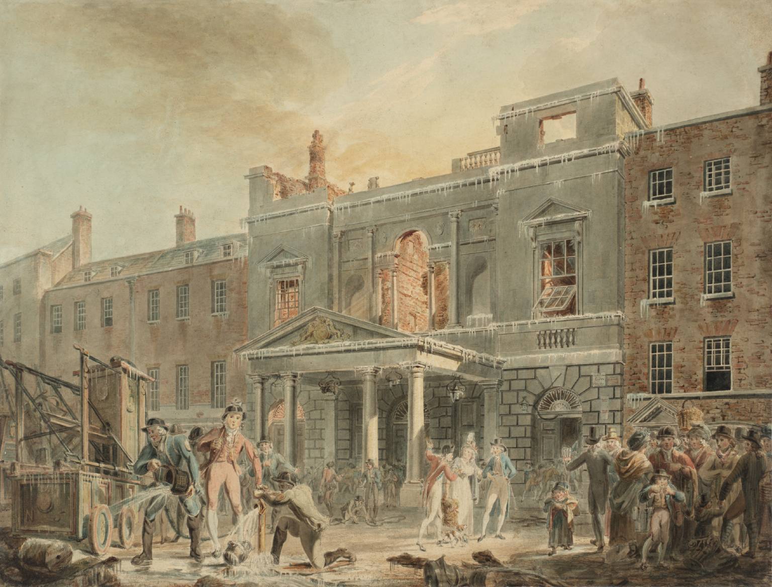 The Pantheon, the Morning after the Fire by J. M. W. Turner. Turner artworks, Turner canvas art, J. M. W. Turner oil painting, Turner reproduction for sale. Landscape paintings, Turner art decor, Turner oil painting on canvas, Blue Surf Art