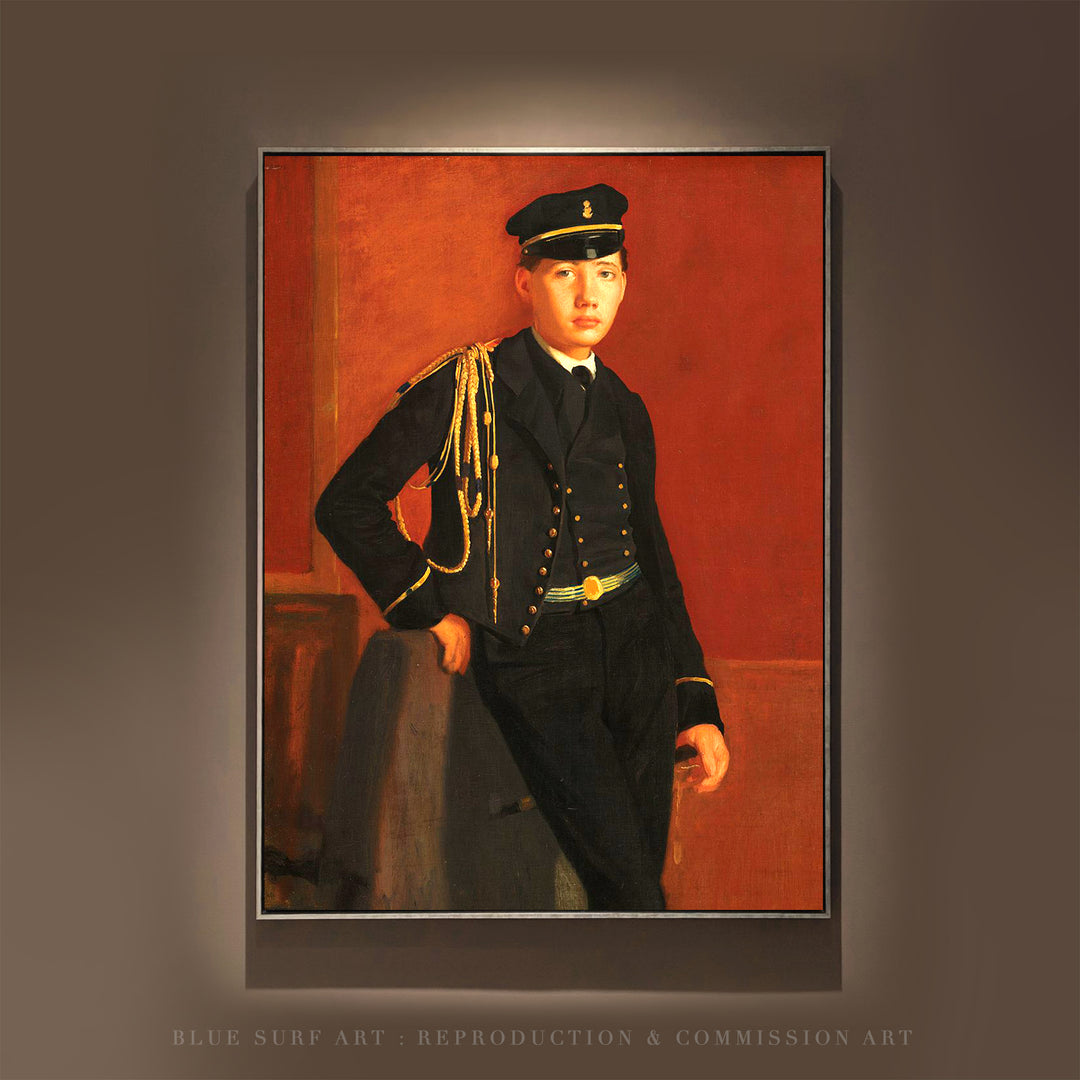 Achille De Gas in the Uniform of a Cadet by Edgar Degas Reproduction -showcase