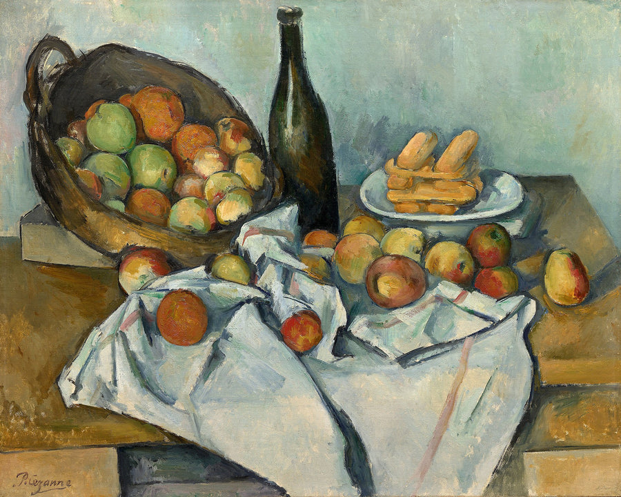 The Basket of Apples by Paul Cezanne Reproduction for Sale - Blue Surf Art