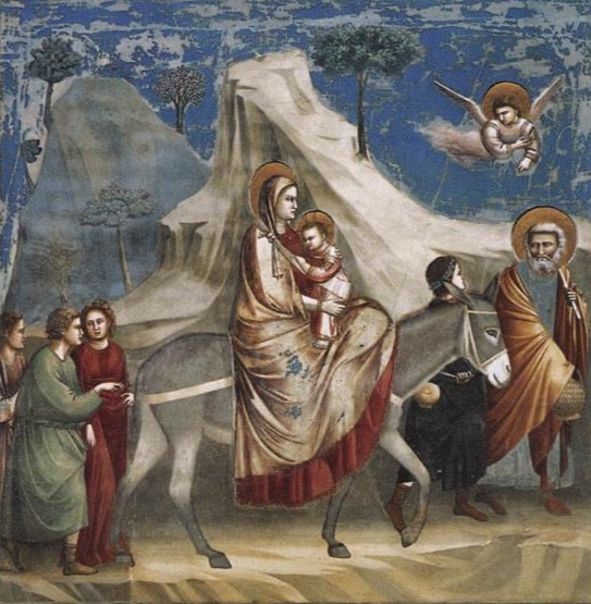 Flight into Egypt by Giotto di Bondone Reproduction for Sale by Blue Surf Art