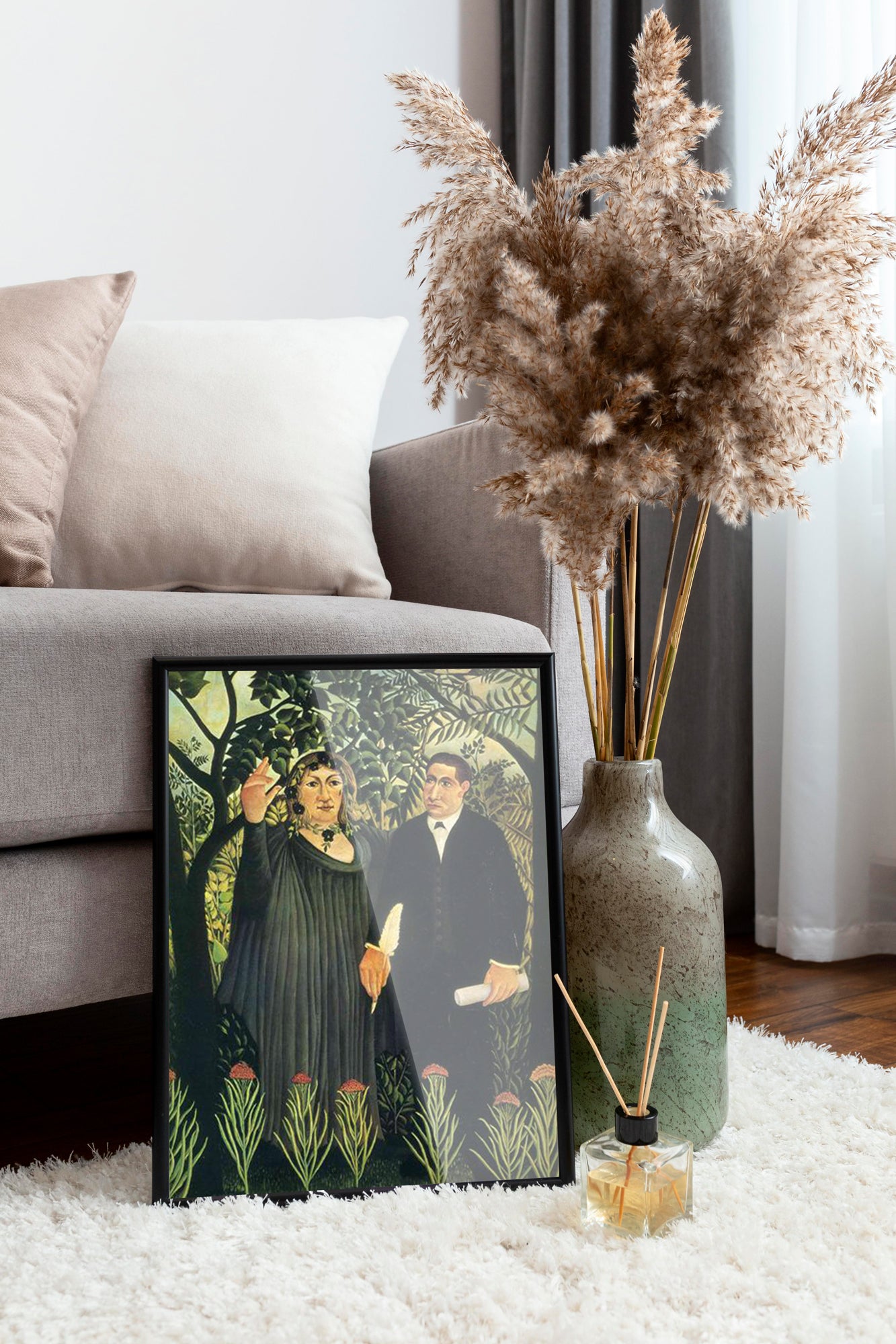 The Muse Inspiring the Poet by Henri Rousseau. 100% Handmade Reproduction