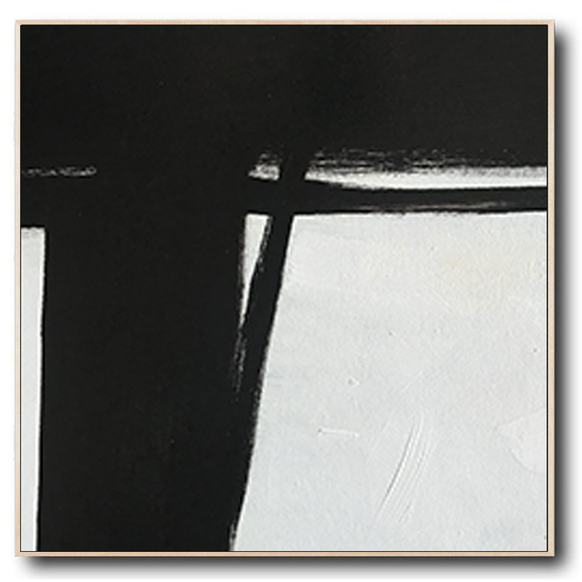 Oversized Black and White Abstract Square Canvas Art by Blue Surf Art Wall Art, Home Decor, Reproduction