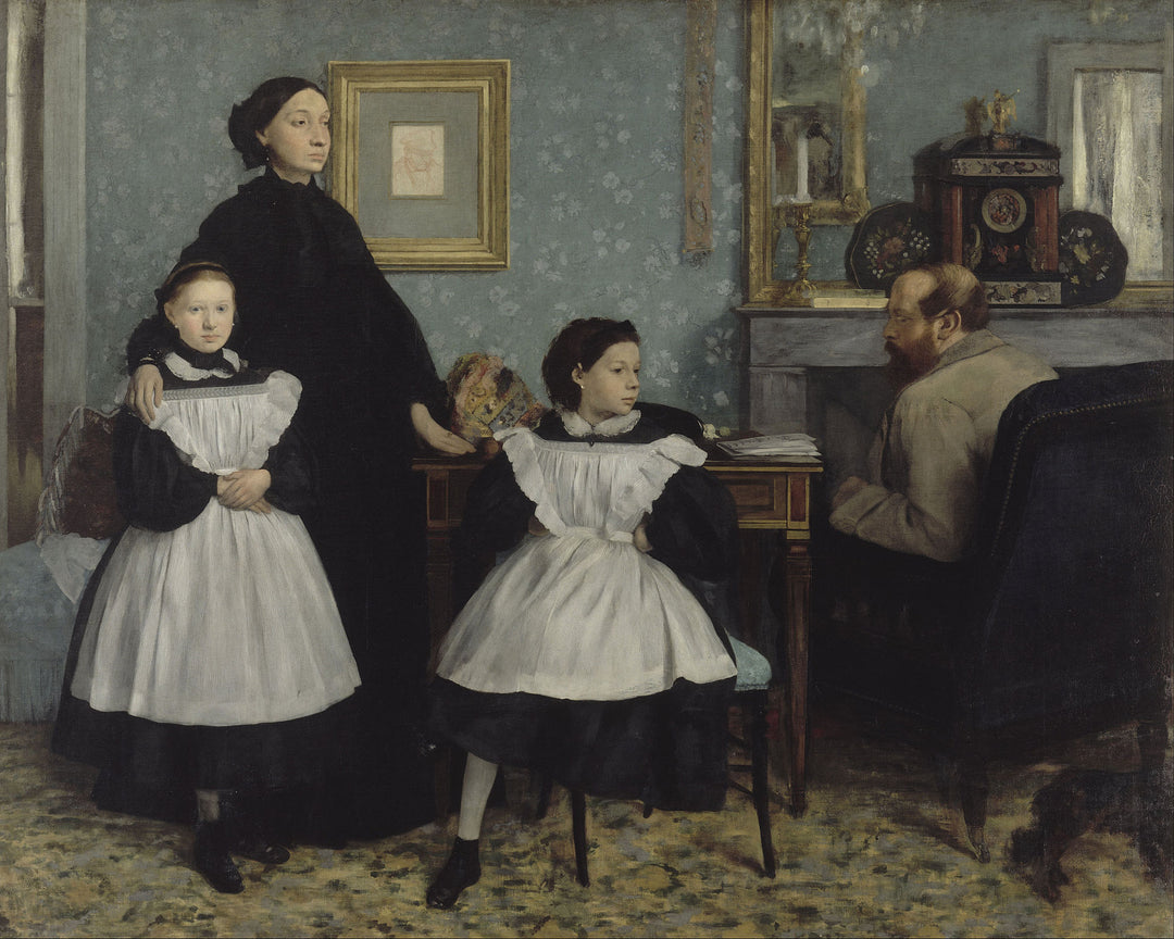 The Bellelli Family by Edgar Degas Reproduction Wall Art Oil Painting - Blue Surf Art .com