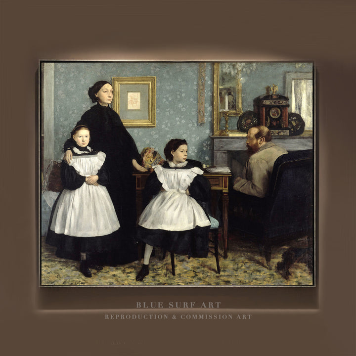 The Bellelli Family by Edgar Degas Reproduction Wall Art Oil Painting - Blue Surf Art .com