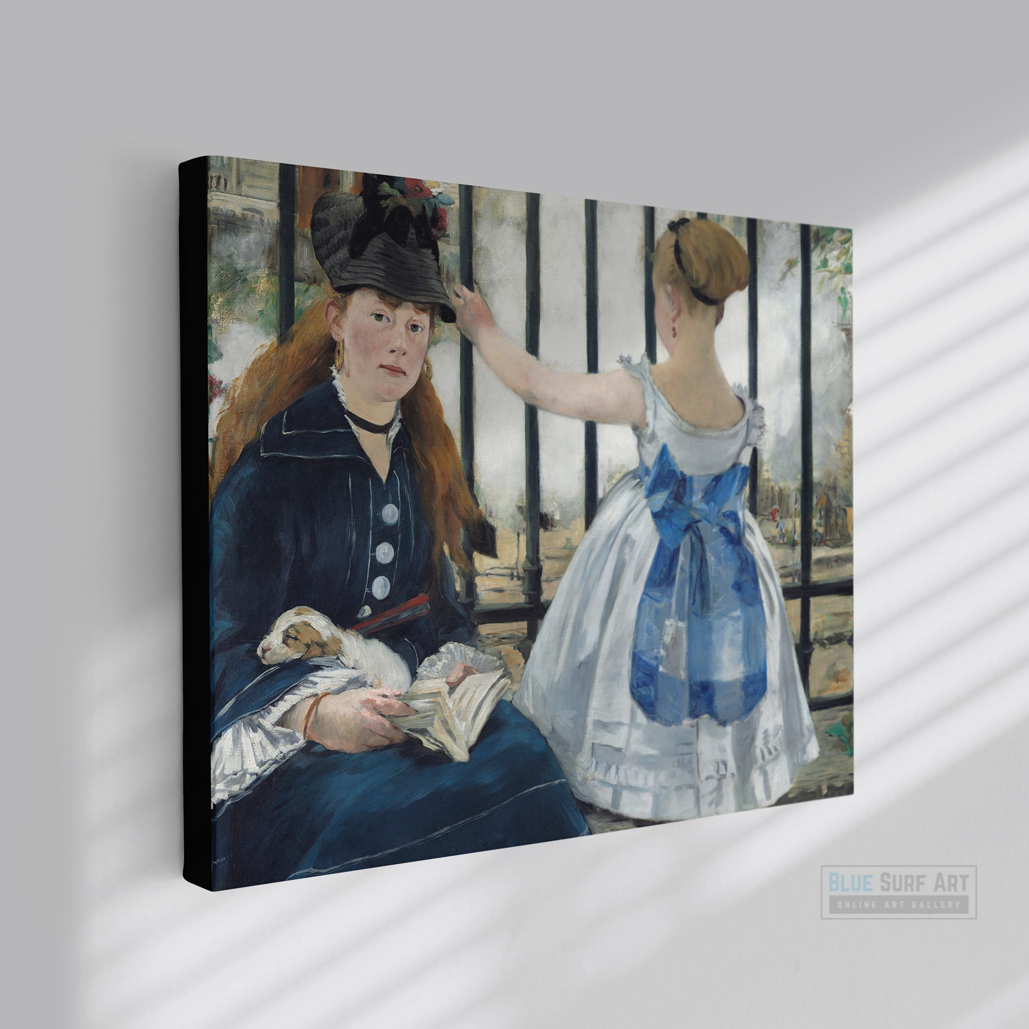 The Railway by Edouard Manet, Reproduction Oil on Canvas. Manet artworks, Manet reproduction, Manet famous work, manet painting, manet print, manet poster, manet fans art, manet gift art
