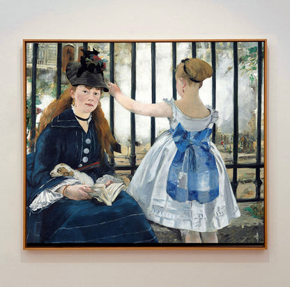 The Railway by Edouard Manet, Reproduction Oil on Canvas. Manet artworks, Manet reproduction, Manet famous work, manet painting, manet print, manet poster, manet fans art, manet gift art