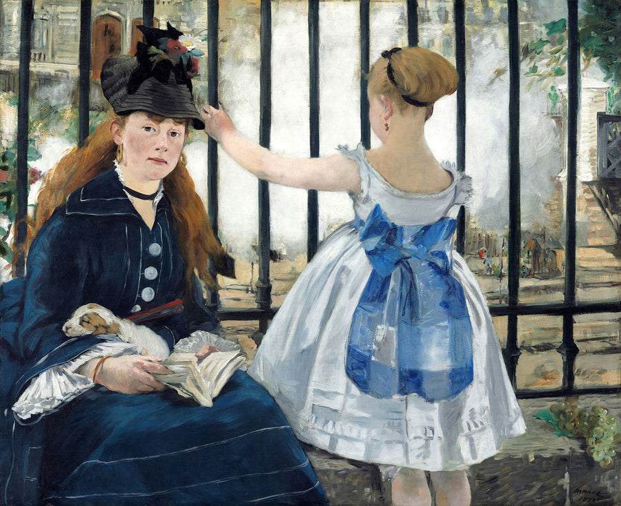 The Railway by Edouard Manet, Reproduction Oil on Canvas. Manet artworks, Manet reproduction, Manet famous work, manet painting, manet print, manet poster, manet fans art, manet gift art