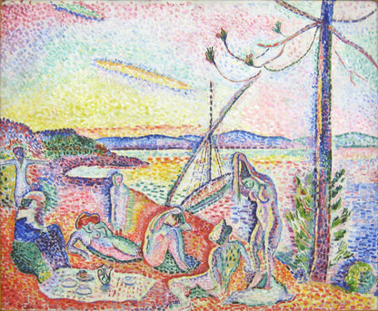 Luxury, Calm and Pleasure Painting by Henri Matisse Oil on Canvas Reproduction by Blue Surf Art
