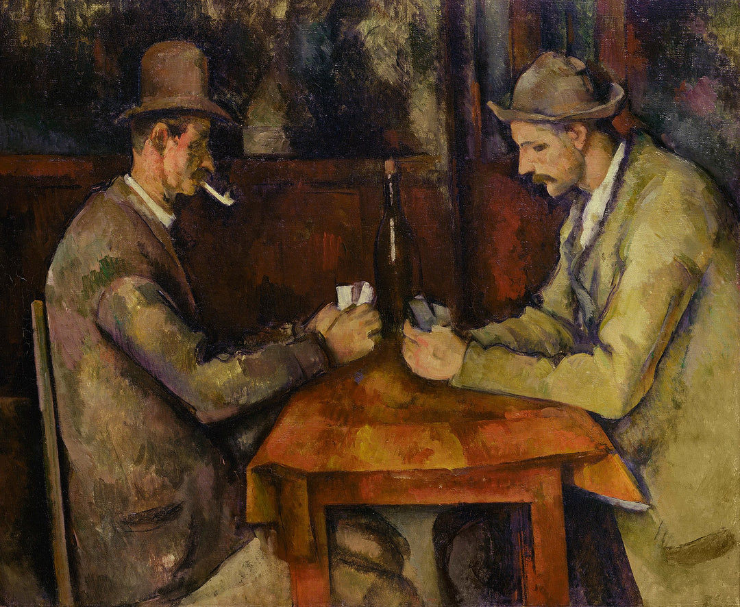 The Card Players byPaul Cézanne Reproduction for Sale - Blue Surf Art