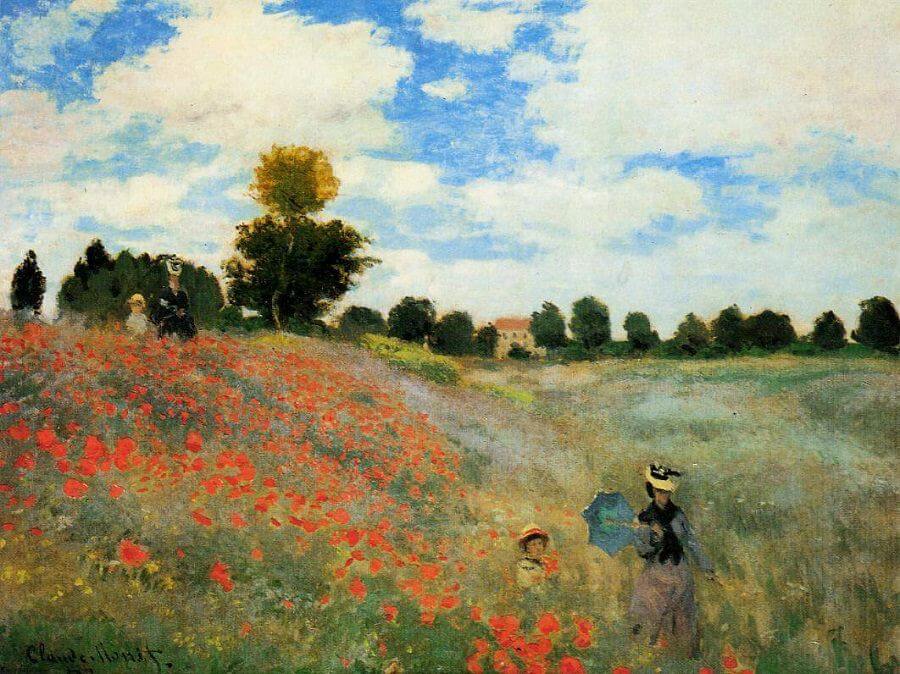 The Poppy Field near Argenteuil, 1873 by Claude Monet