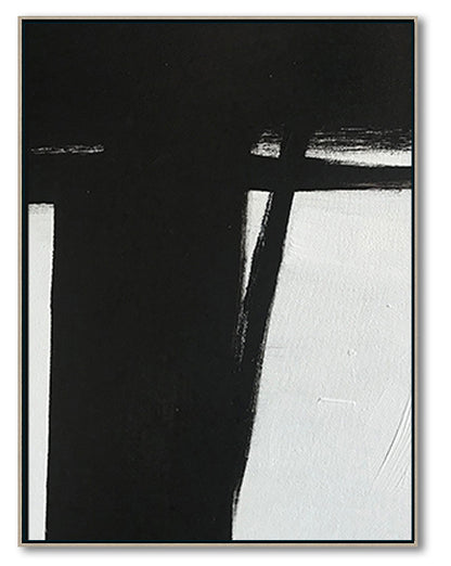 Oversized Abstract Black & White - Portrait Dimension Canvas Art by Blue Surf Art Wall Art, Home Decor, Reproduction