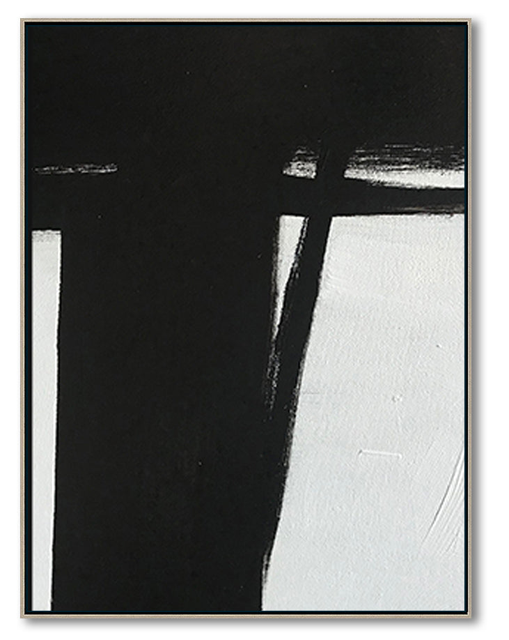 Oversized Abstract Black & White - Portrait Dimension Canvas Art by Blue Surf Art Wall Art, Home Decor, Reproduction