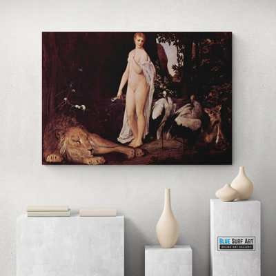 Fable by Gustav Klimt, reproduction painting, wall art, home decor