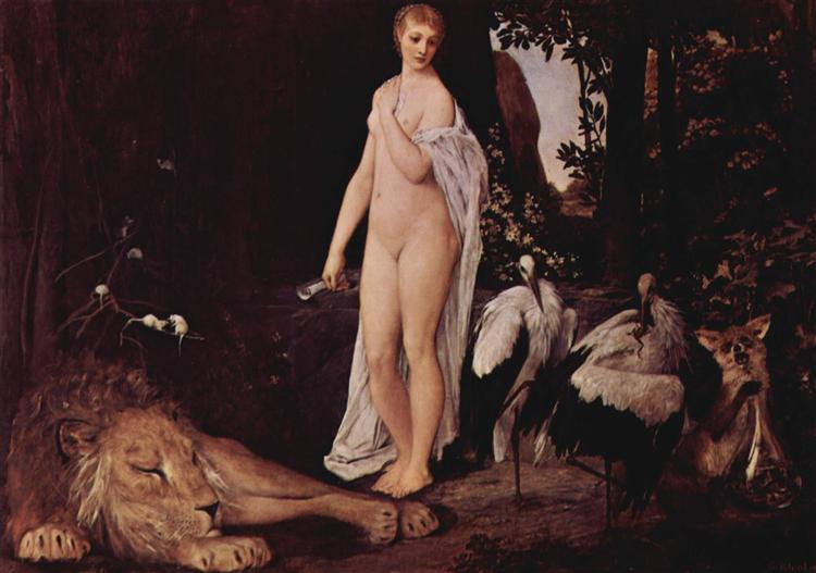 Fable by Gustav Klimt, reproduction painting, wall art, home decor