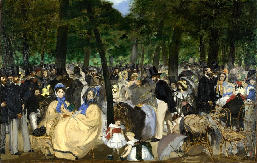 Music in the Tuileries by Edouard Manet, Reproduction Oil on Canvas. Edouard Manet, Reproduction Oil on Canvas. Manet artworks, Manet reproduction, Manet famous work, manet painting, manet print, manet poster, manet fans art, manet gift art, Edouard Manet masterpiece