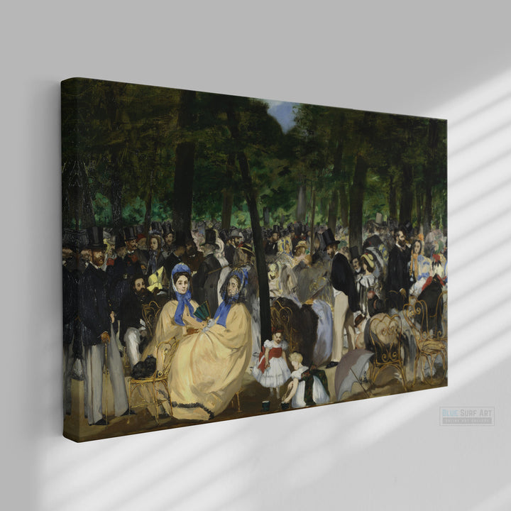 Music in the Tuileries by Edouard Manet, Reproduction Oil on Canvas. Edouard Manet, Reproduction Oil on Canvas. Manet artworks, Manet reproduction, Manet famous work, manet painting, manet print, manet poster, manet fans art, manet gift art, Edouard Manet masterpiece