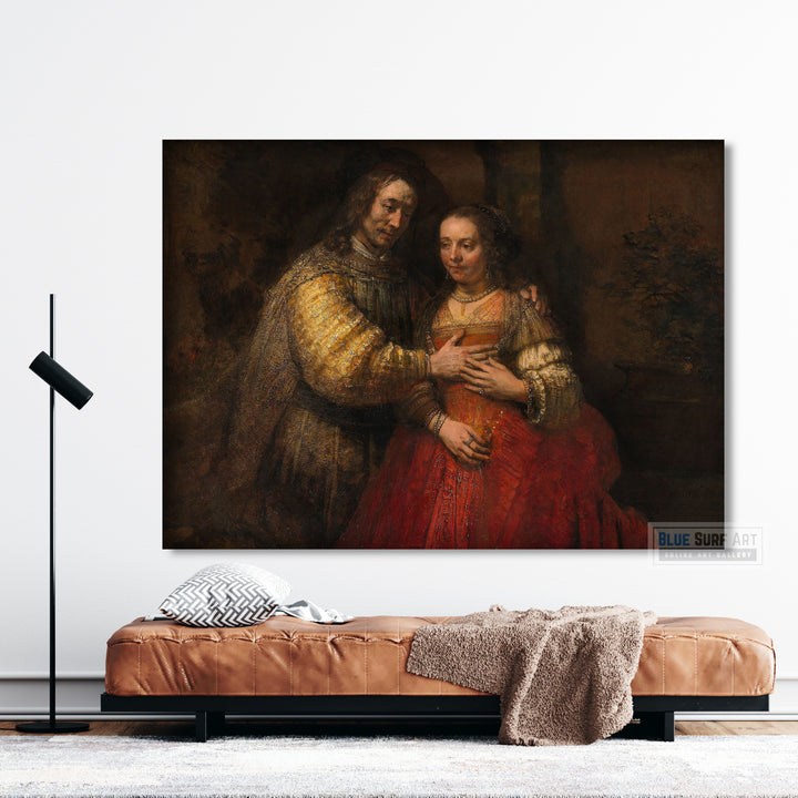 The Jewish Bride by Rembrandt Reproduction for Sale Original Oil on Canvas 4