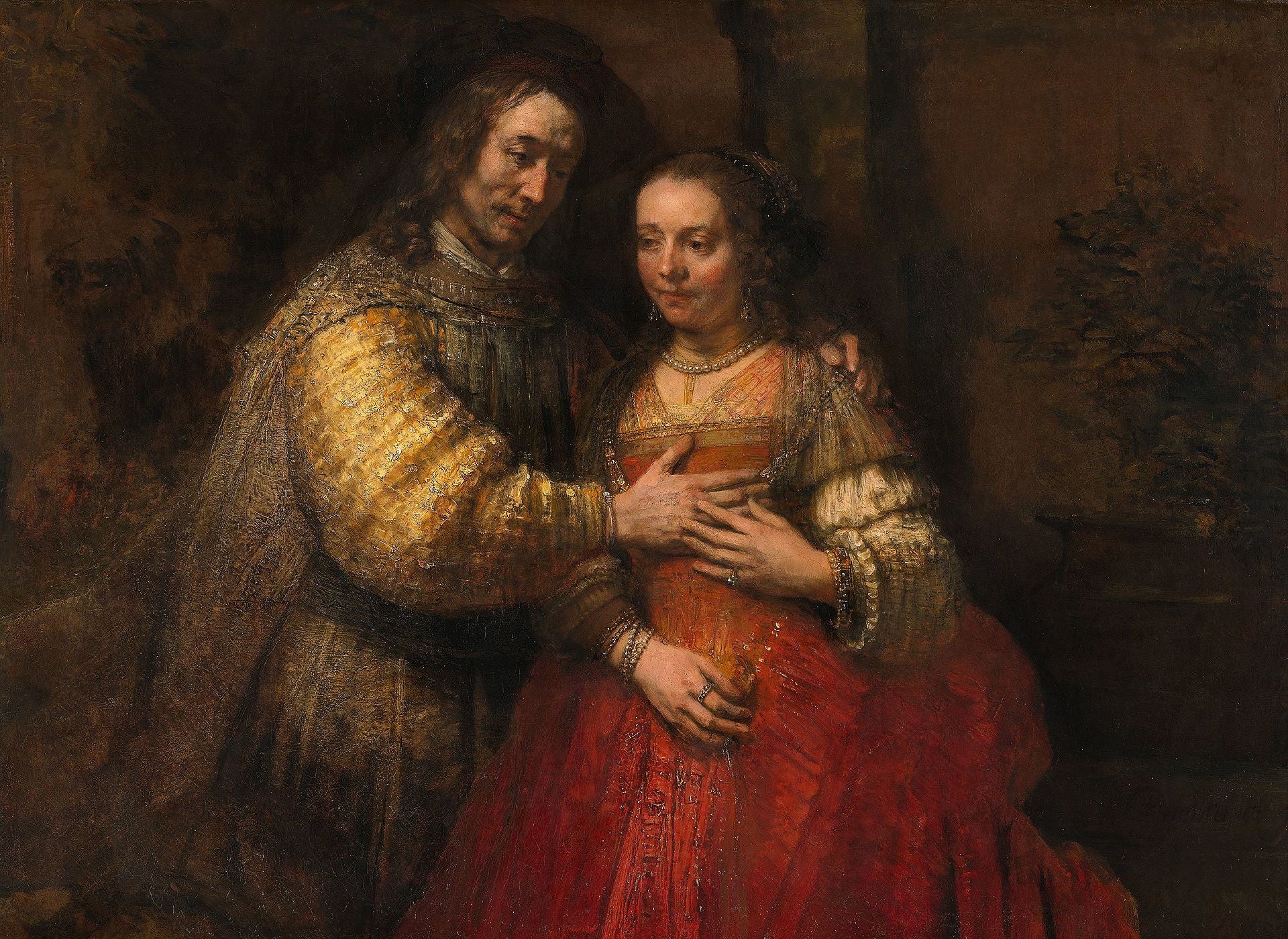 The Jewish Bride by Rembrandt Reproduction for Sale Original Oil on Canvas