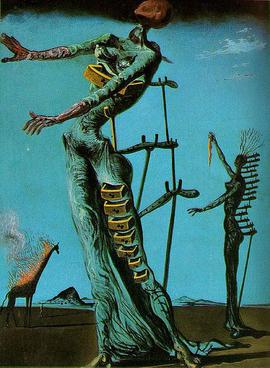 The Burning Giraffe by Salvador Dalí Reproduction for Sale by Blue surf Art