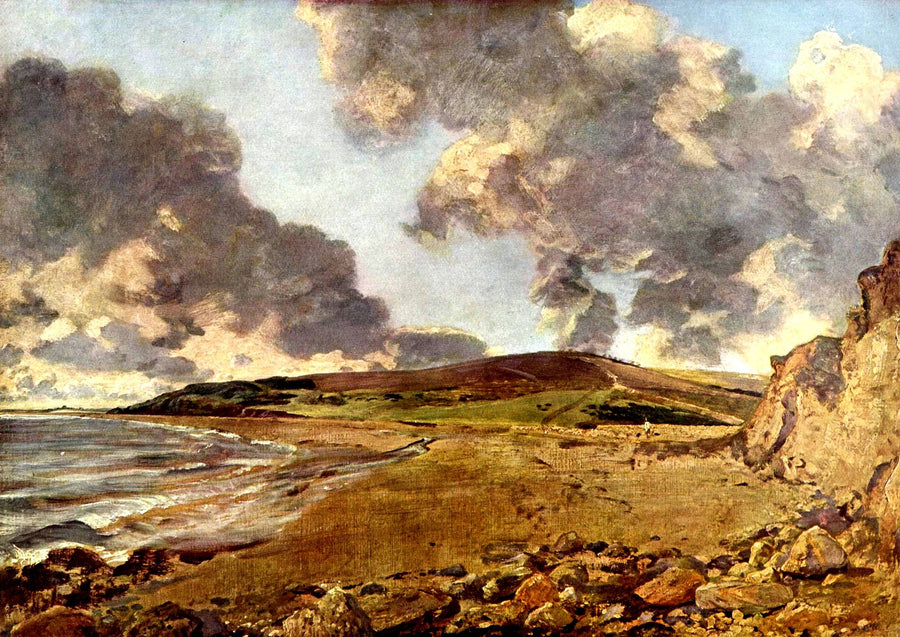 Weymouth Bay: Bowleaze Cove and Jordon Hill by John Constable Reproduction Painting for Sale - Blue Surf Art