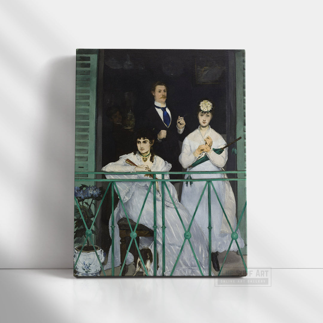 The Balcony by Edouard Manet. Edouard Manet, Reproduction Oil on Canvas. Manet artworks, Manet reproduction, Manet famous work, manet painting, manet print, manet poster, manet fans art, manet gift art, Edouard Manet masterpiece