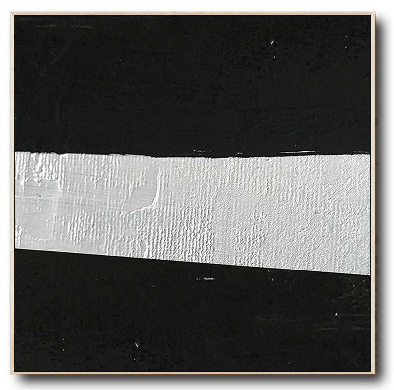 Extra Large Textured Painting On Canvas, Oversized Minimal Black and White Painting, Big Canvas Painting
