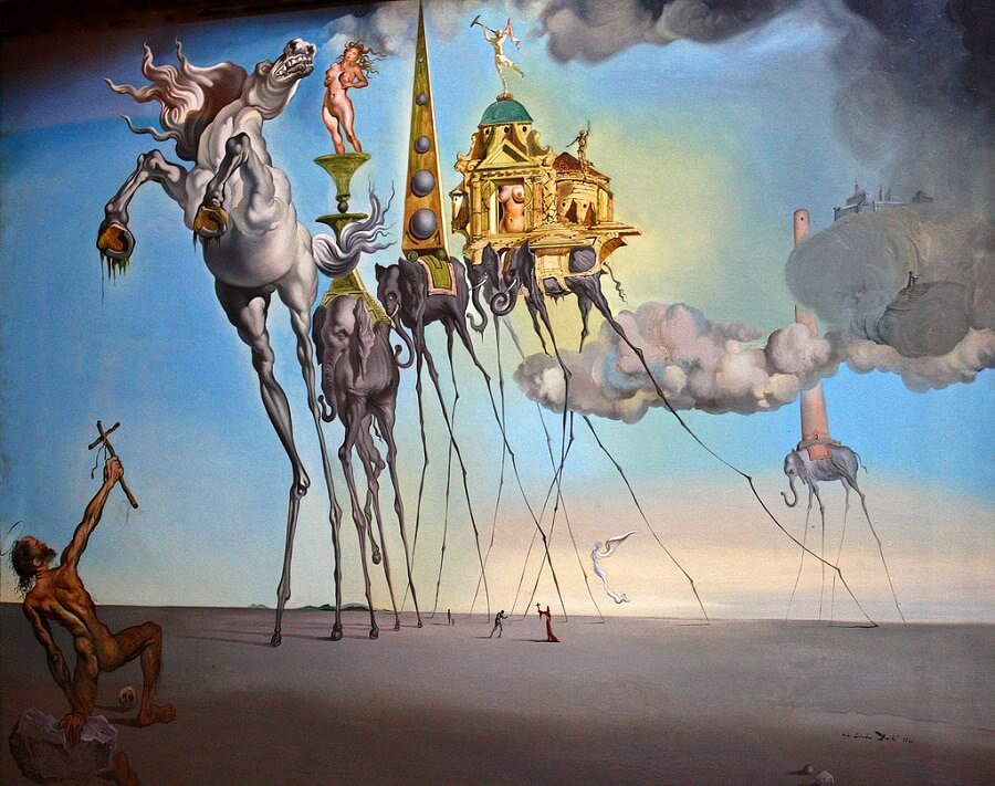 The Temptation of St. Anthony by Salvador Dalí Reproduction for Sale by Blue surf Art