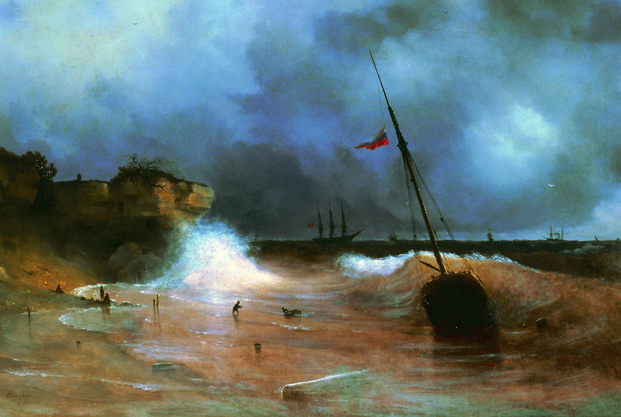 End of Storm Painting by Ivan Aivazovsky Reproduction Painting by Blue Surf Art