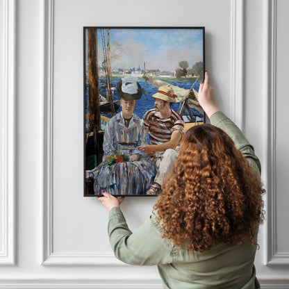 Argenteuil (Manet) by Edouard Manet, Reproduction Oil on Canvas. Edouard Manet, Reproduction Oil on Canvas. Manet artworks, Manet reproduction, Manet famous work, manet painting, manet print, manet poster, manet fans art, manet gift art, Edouard Manet masterpiece