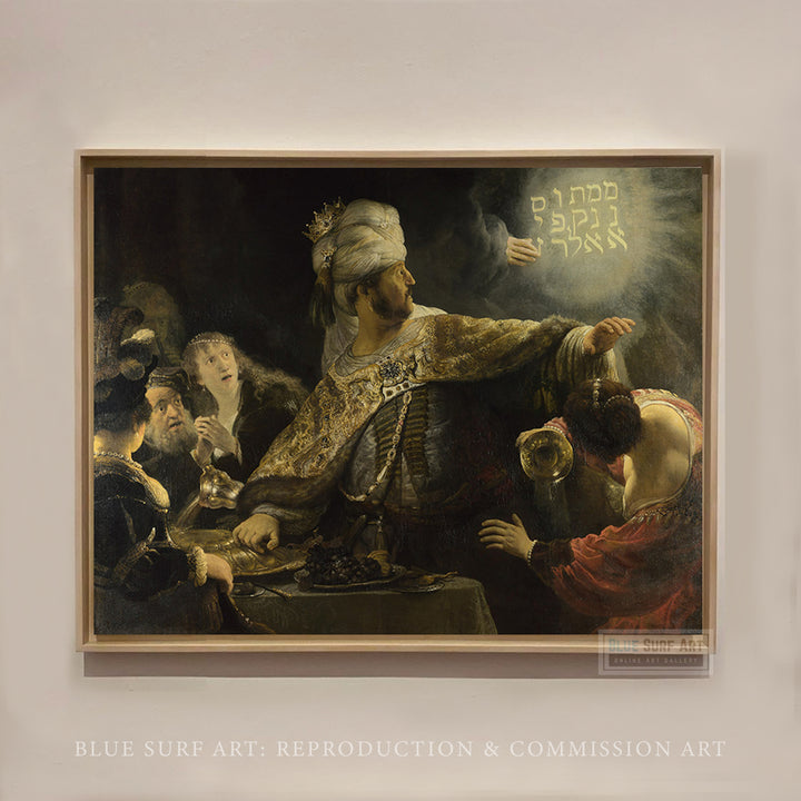 Belshazzar's Feast by Rembrandt Reproduction for Sale Original Oil on Canvas 3
