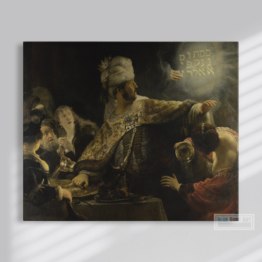 Belshazzar's Feast by Rembrandt Reproduction for Sale Original Oil on Canvas 1