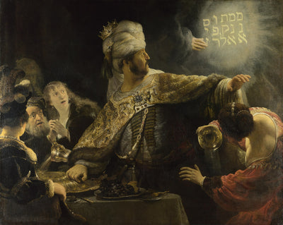 Belshazzar's Feast by Rembrandt Reproduction for Sale Original Oil on Canvas