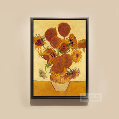 Sunflowers, 1888 by Vincent van Gogh, reproduction, blue surf art, flowers art