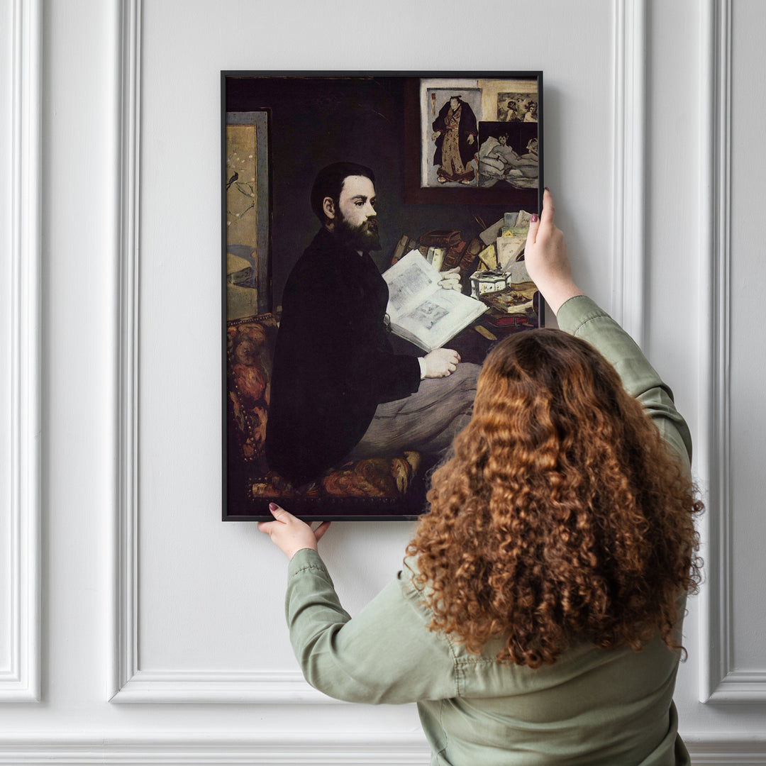 Portrait of Emile Zola by Edouard Manet. Edouard Manet, Reproduction Oil on Canvas. Manet artworks, Manet reproduction, Manet famous work, manet painting, manet print, manet poster, manet fans art, manet gift art, Edouard Manet masterpiece