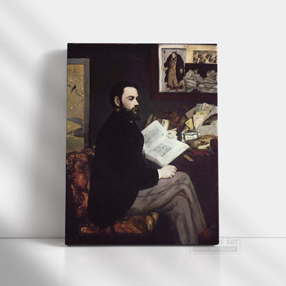 Portrait of Emile Zola by Edouard Manet. Edouard Manet, Reproduction Oil on Canvas. Manet artworks, Manet reproduction, Manet famous work, manet painting, manet print, manet poster, manet fans art, manet gift art, Edouard Manet masterpiece