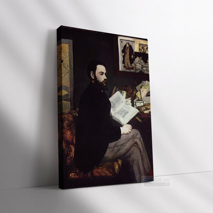 Portrait of Emile Zola by Edouard Manet. Edouard Manet, Reproduction Oil on Canvas. Manet artworks, Manet reproduction, Manet famous work, manet painting, manet print, manet poster, manet fans art, manet gift art, Edouard Manet masterpiece